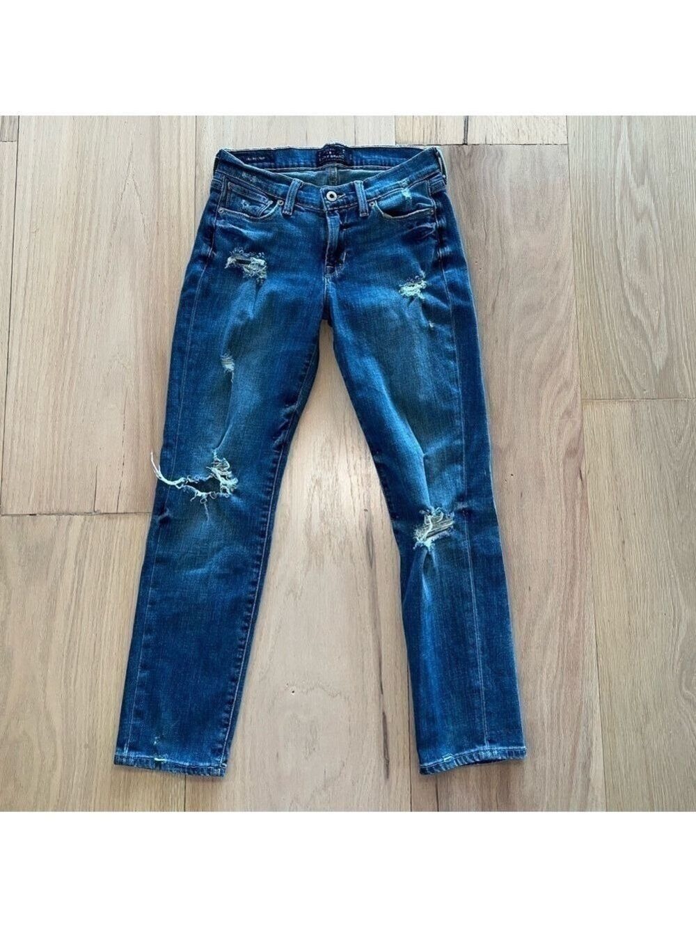 Lucky Brand Brooke Crop Jeans Distressed Denim Size 0/25